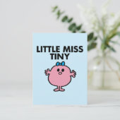 Little Miss Tiny | Schwarze Schrift Postkarte (Stehend Vorderseite)