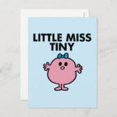 Little Miss Tiny | Schwarze Schrift Postkarte (Vorne/Hinten)
