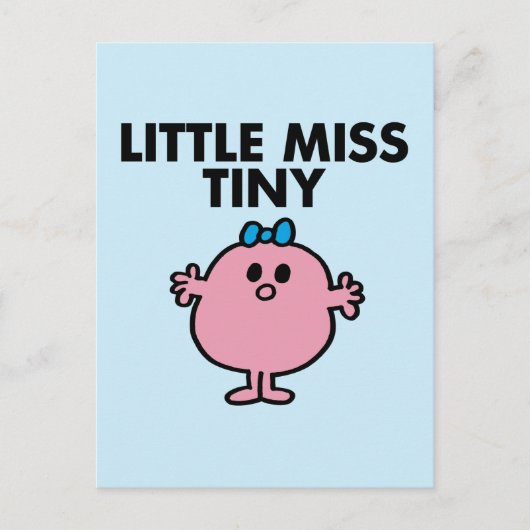 Little Miss Tiny | Schwarze Schrift Postkarte (Vorderseite)