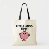 Little Miss Tiny | Schwarze Schrift Tragetasche (Vorne)