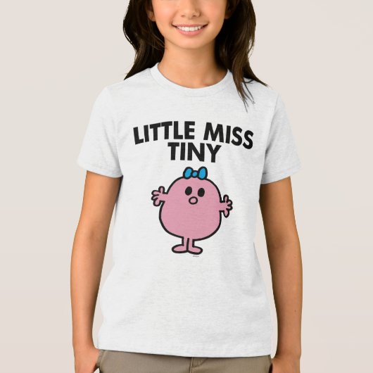 Little Miss Tiny | Schwarze Schrift Tri-Blend Shirt (Vorderseite)