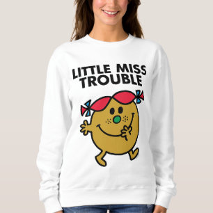 Little Miss Trouble   Black Lettering Sweatshirt
