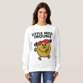 Little Miss Trouble | Black Lettering Sweatshirt (Vorne ganz)