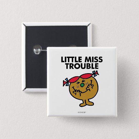Little Miss Trouble | Lachen Button (Vorne & Hinten)