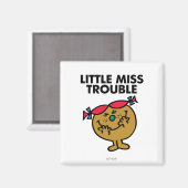 Little Miss Trouble | Lachen Magnet (Vorderseite/Rückseite)