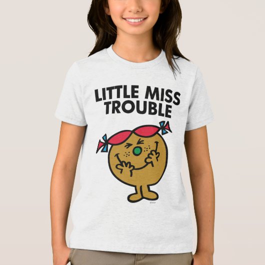 Little Miss Trouble | Lachen Tri-Blend Shirt (Vorderseite)