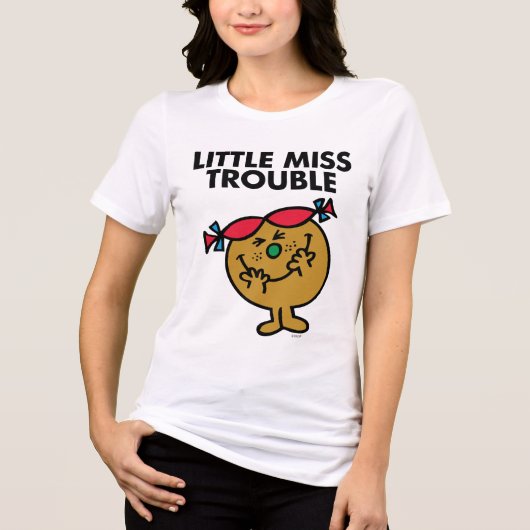 Little Miss Trouble | Lachen Tri-Blend Shirt (Vorderseite)
