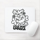Little Miss Trouble | Schwarz/Weiß Mousepad (Mit Mouse)