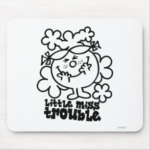 Little Miss Trouble   Schwarz/Weiß Mousepad