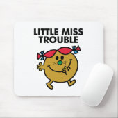 Little Miss Trouble | Schwarze Schrift Mousepad (Mit Mouse)