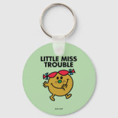 Little Miss Trouble | Schwarze Schrift Schlüsselanhänger (Vorderseite)