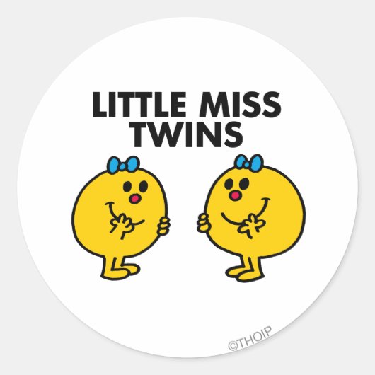 Little Miss Twins | Zwei viel Spaß Runder Aufkleber (Vorderseite)