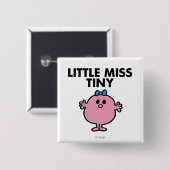 Little Miss Winzig | Schwarze Schrift Button (Vorne & Hinten)