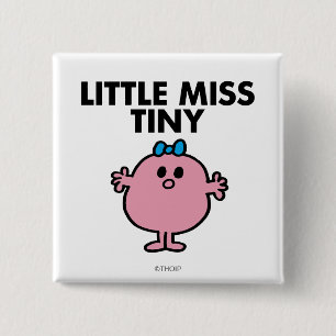 Little Miss Winzig Schwarze Schrift Button