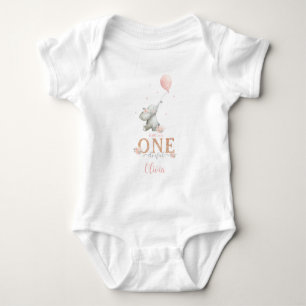 Little Miss Wundervoller Elefant 1. Geburtstag Baby Strampler