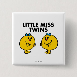 Little Miss Zwillinge Zweimal so viel Spaß Button
