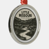 Little Missouri National Grassland Stream Ornament Aus Metall (Rechts)
