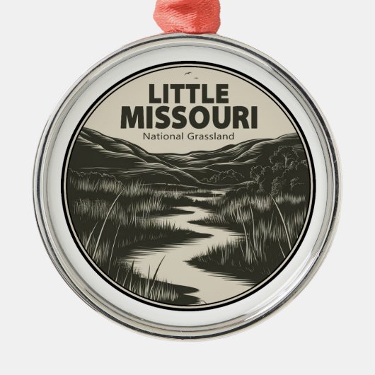Little Missouri National Grassland Stream Ornament Aus Metall (Vorne)