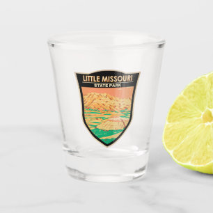 Little Missouri Staat Park North Dakota Vintag Schnapsglas