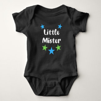 Little Mister Blue und Green Stars Baby Strampler