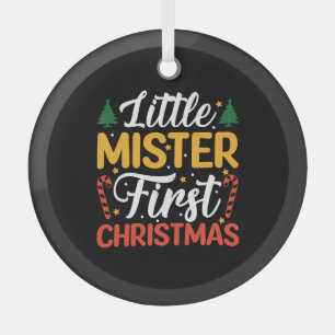 Little Mister First Christmas - Funny Christmas Ornament Aus Glas