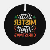 Little Mister First Christmas - Funny Christmas Ornament Aus Glas (Rückseite)