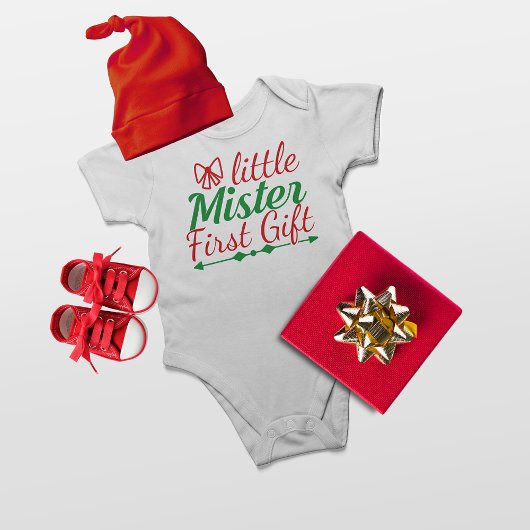Little Mister First Gift Christmas Boy Baby Strampler