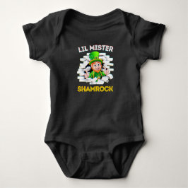 Little Mister Kleeblatt Irish Baby Boy Leprechaun Baby Strampler