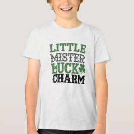 Little Mister Luck Charm St. Patrick's Day Tri-Blend Shirt