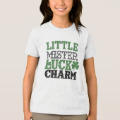 Little Mister Luck Charm St. Patrick's Day Tri-Blend Shirt (Vorderseite)