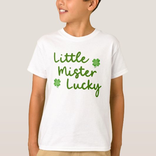 Little Mister Lucky St Patrick's Day Green Kid's T-Shirt (Vorderseite)
