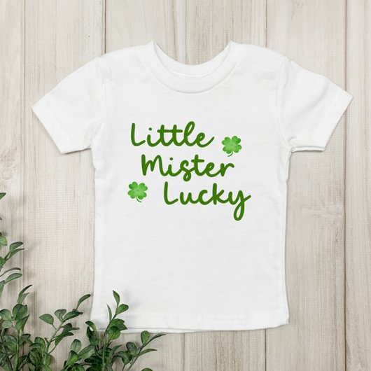 Little Mister Lucky St Patrick's Day Green Kid's T-Shirt