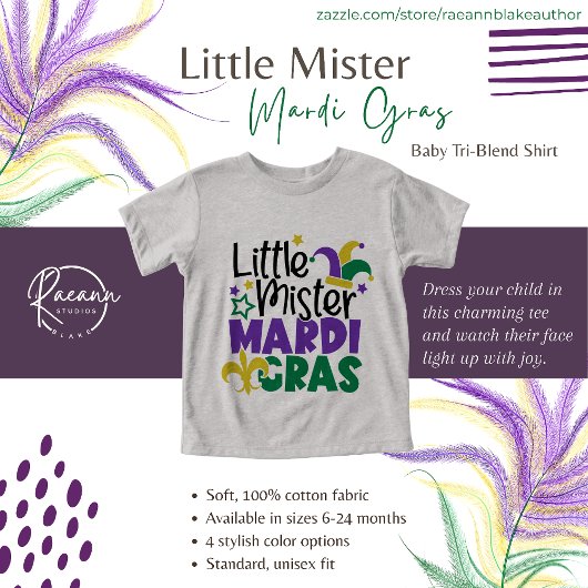 Little Mister Mardi Gras Baby/Kleinkind T - Shirt