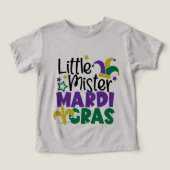 Little Mister Mardi Gras Baby/Kleinkind T - Shirt (Design Vorderseite)