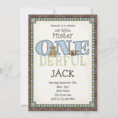 Little Mister ONEderful Birthday Einladung (Vorderseite)