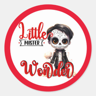 Little Mister _ Sugar Skull Runder Aufkleber