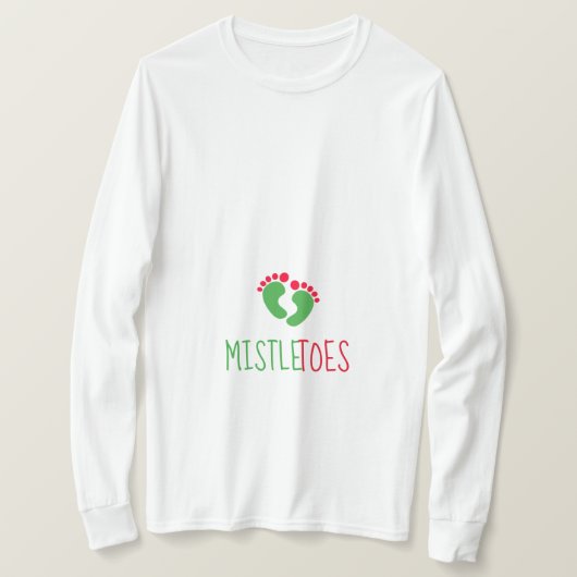 Little MistleToes Maternity Long Sleeve T - Shirt (Design vorne)
