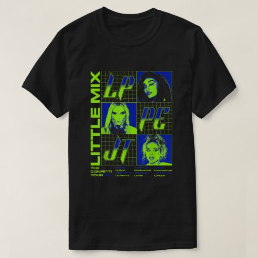 Little Mix  The Confetti Tour Neon Grid  T-Shirt (Design vorne)