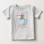 Little Mocha sagt "I Liebe U" Baby T-shirt (Vorderseite)