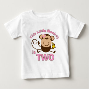Little Monkey 2. Geburtstag Girl Säugling T - Shir Baby T-shirt