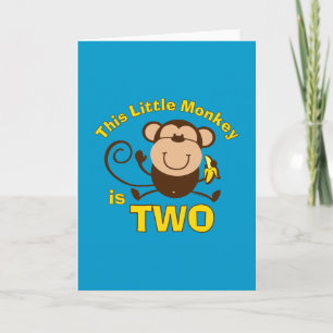 Little Monkey 2. Geburtstagskarte Karte