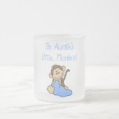 Little Monkey Blue T-shirts und Geschenke Tante Mattglastasse (Mittel)