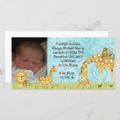 Little Monkey Boy Baby Birth Ankündigung (Vorne/Hinten)