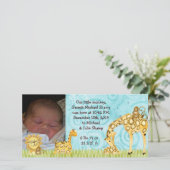 Little Monkey Boy Baby Birth Ankündigung (Stehend Vorderseite)