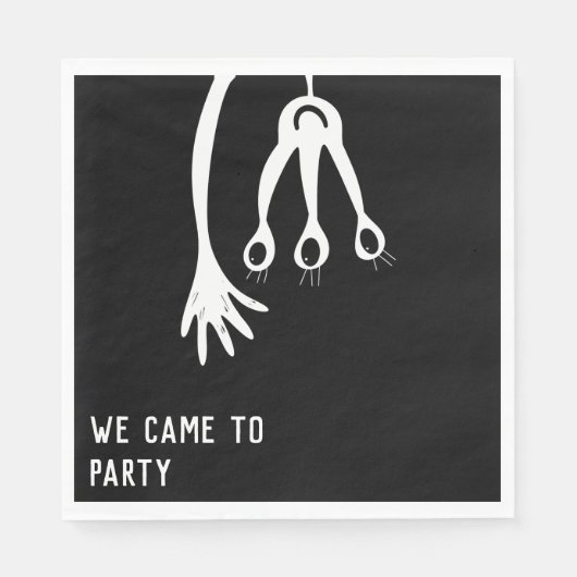 Little Monster Alien Birthday Serviette (Vorderseite)