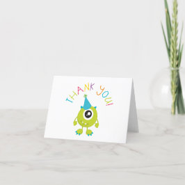 Little Monster Birthday Thank You Card Dankeskarte