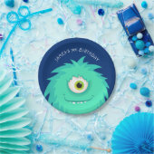 Little Monster Blue Pappteller (Party)