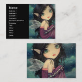 Little Moon Big-Eye Fairy Fantasy Art Visitenkarte (Vorne/Hinten)