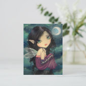 Little Moon Gothic Big-Eye Fairy Art Postkarte (Stehend Vorderseite)