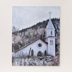 Little Mountain Town Church - 16x20 - 520 Stk. Puzzle